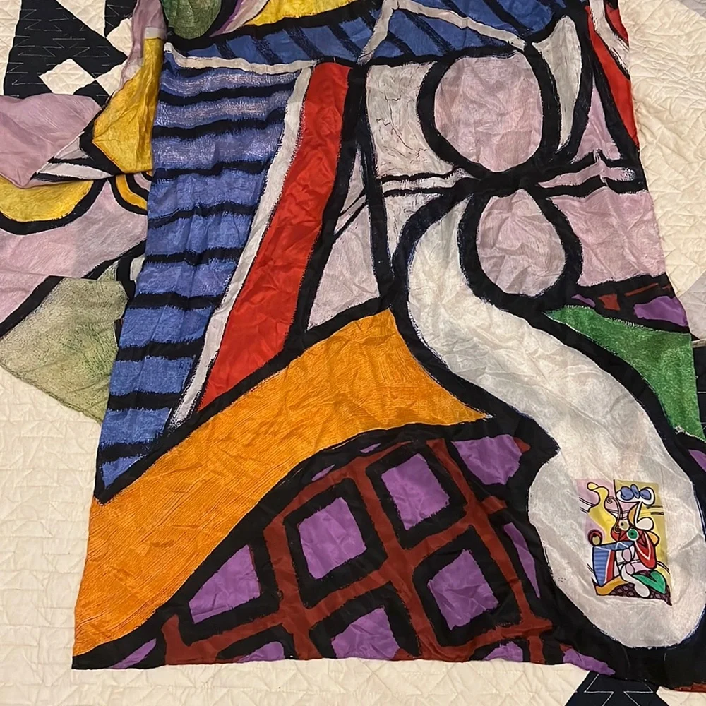 Pablo Picasso oblong silk scarf 2015 hand rolled edges